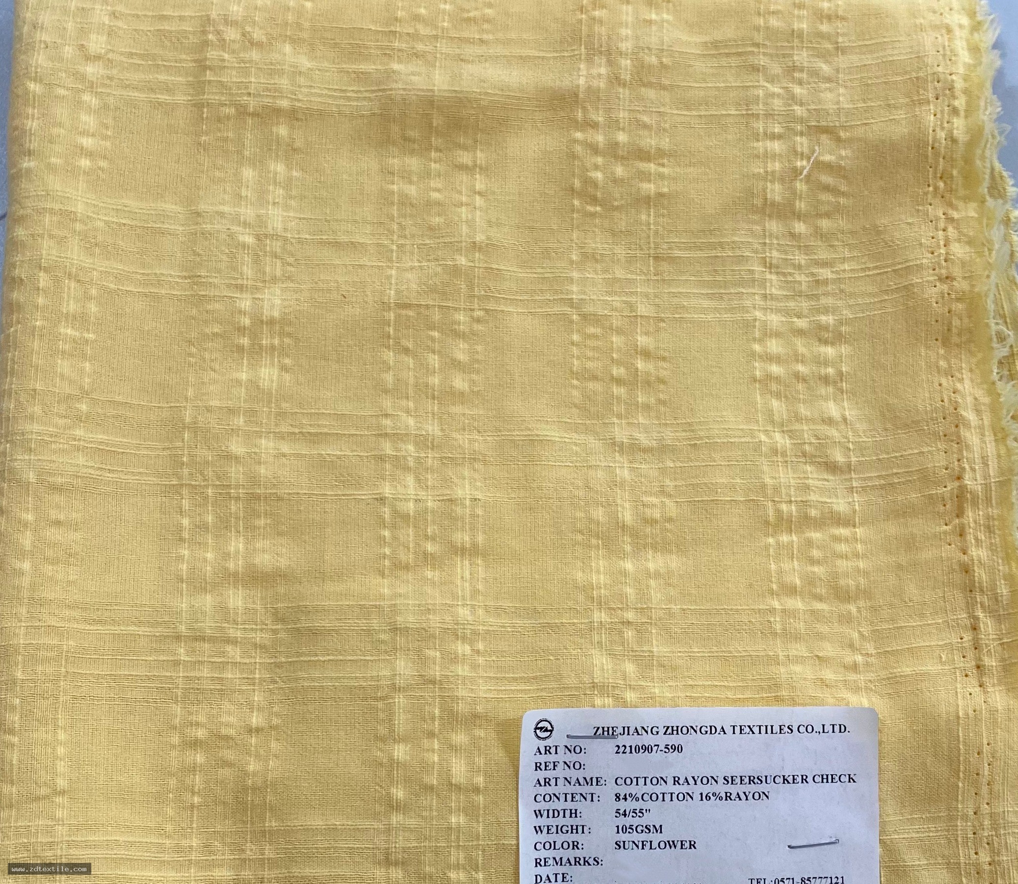 COTTON RAYON SEERSUCKER CHECK