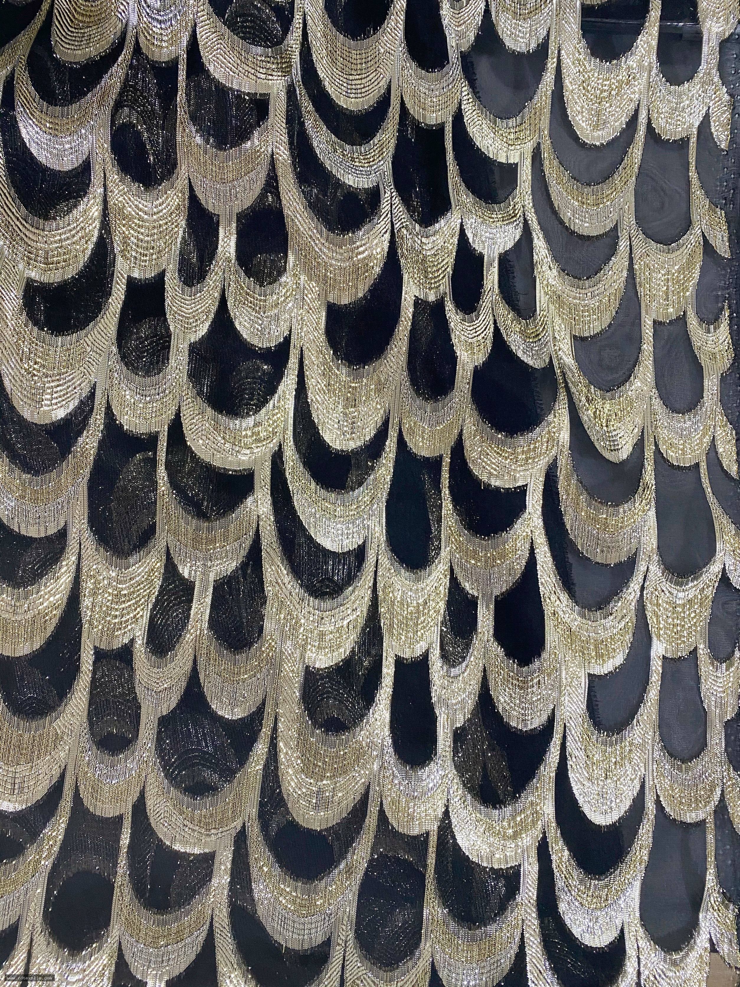 CHIFFON METALLIC JACQUARD W/CLIP