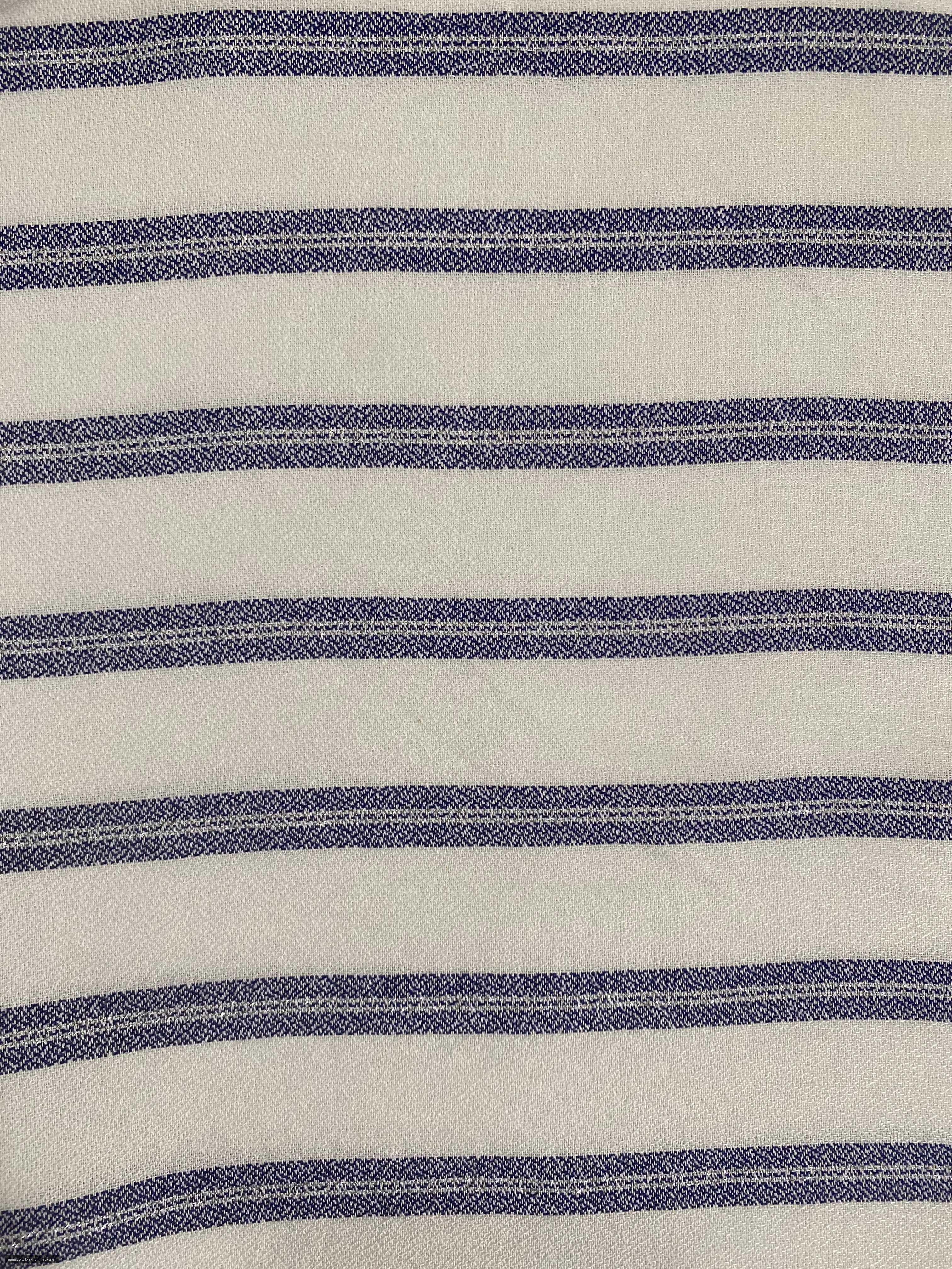 RAYON CREPE STRIPE W/SILVER