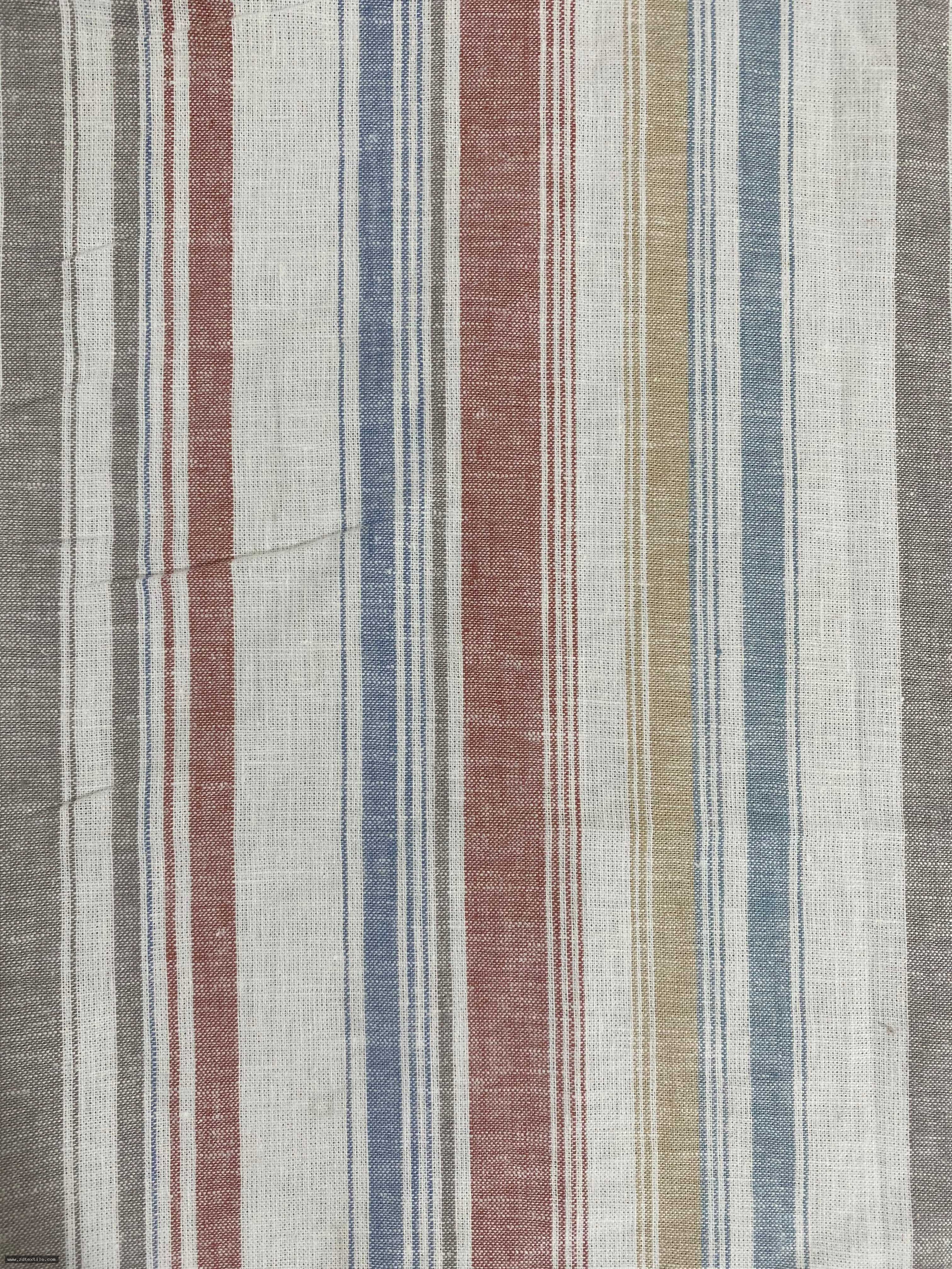 LINEN COTTON Y/D STRIPE